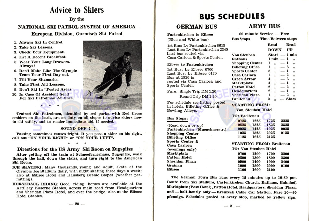 Collection De Menus Rares Garmisch Recreation Area Chiemsee Allemagne 1956 - Documents Vintage